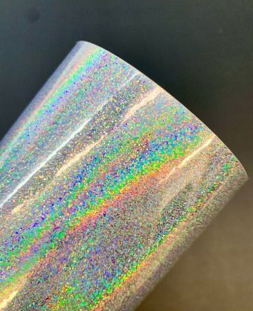 TrueCut Silver Glitter Holographic Adhesive Vinyl