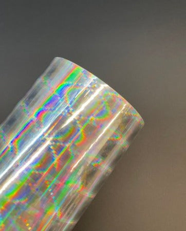 TrueCut Silver Plaid Holographic Adhesive Vinyl