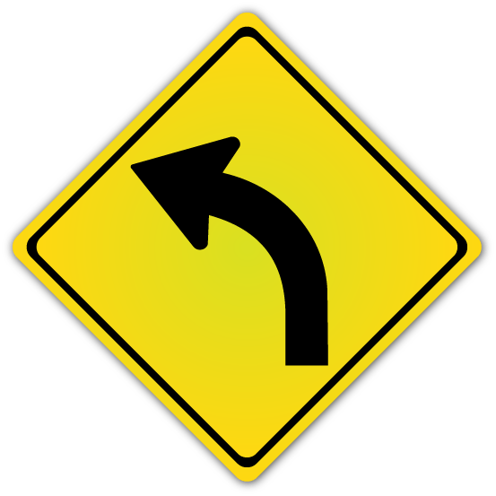 Curve Left Sign (W1-2L)