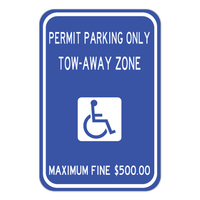 Handicapped Permit Only Sign 12