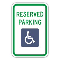 Handicapped Reserved Sign 12 x 18