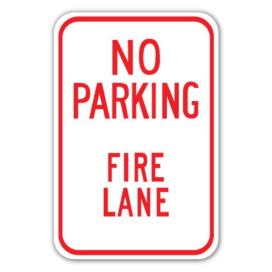 915122-4 Lyle Fire Lane Parking Sign, Sign Legend Fire Lane, MUTCD Code R7-2,  18 x 12 in