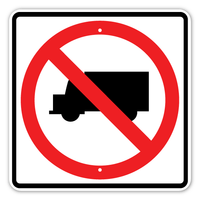 No Trucks Sign 24
