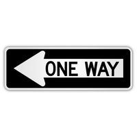 One Way Left Arrow Sign 36