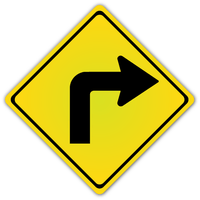 Right Turn Sign (W1-1R)