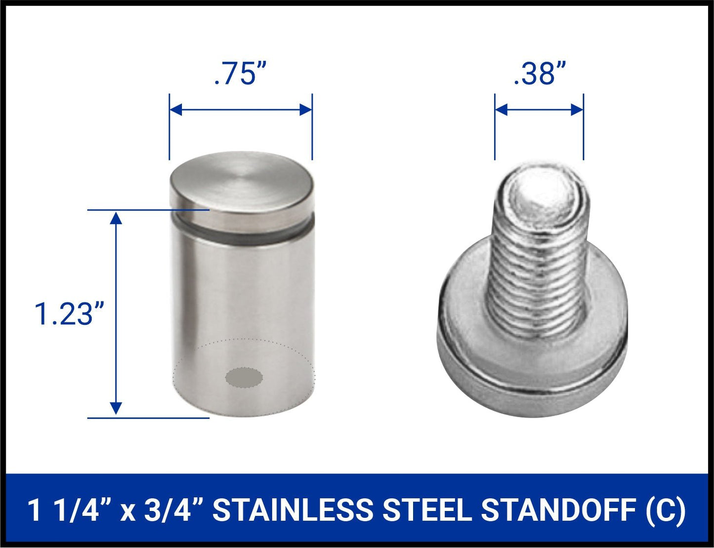 Stainless Steel Standoffs (4 Pack)
