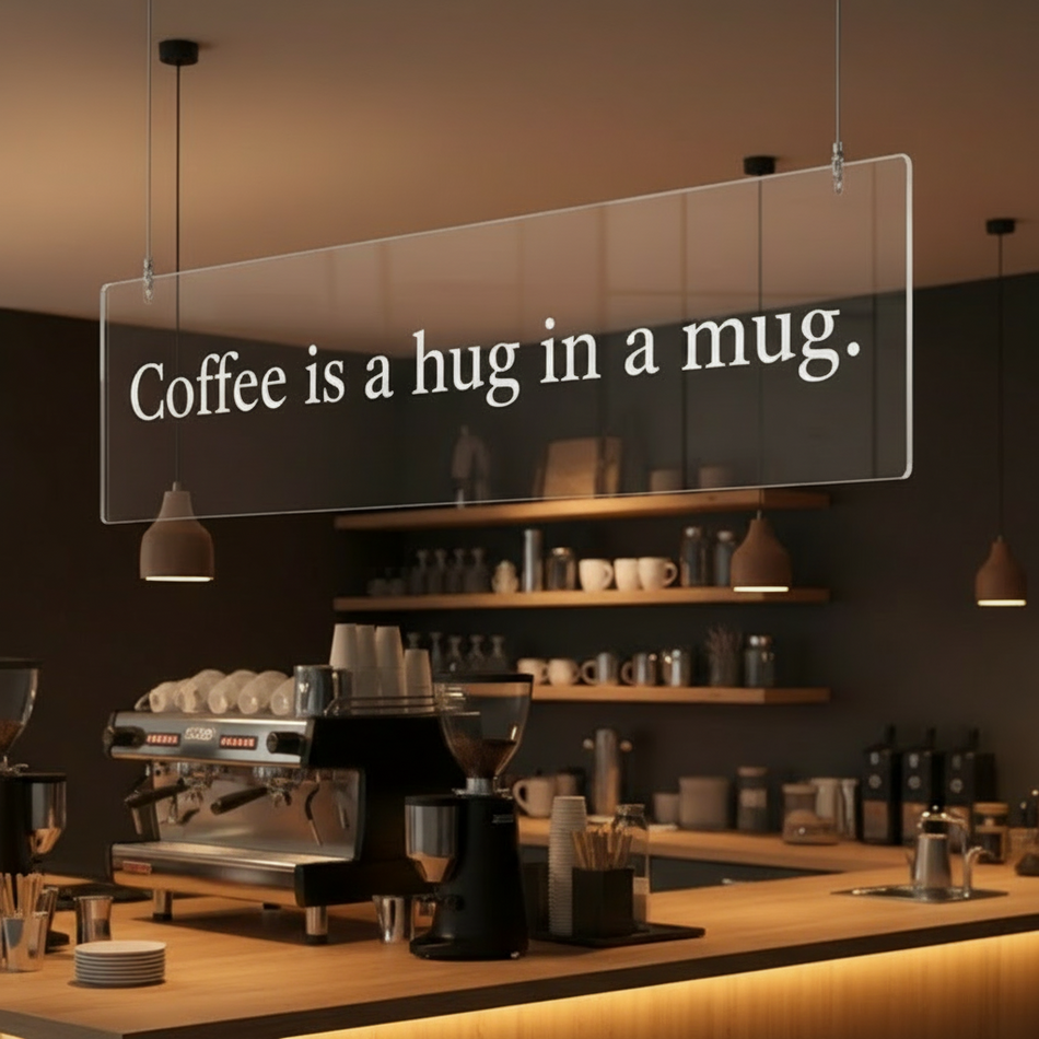 Coffee is a hug in a mug. Sign