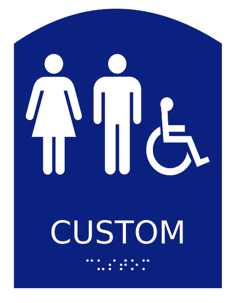 Custom ADA Braille Signs (6" x 8") - Blue Ridge Sign Supply Inc