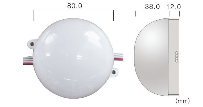 Dome Cap Frosted Cover for LED Modules | Indoor & Outdoor Compatible | 20 Caps per Carton - Blue Ridge Sign Supply Inc