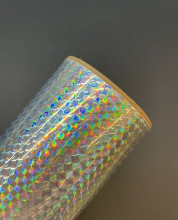 TrueCut Silver Mosaic Holographic Adhesive Vinyl