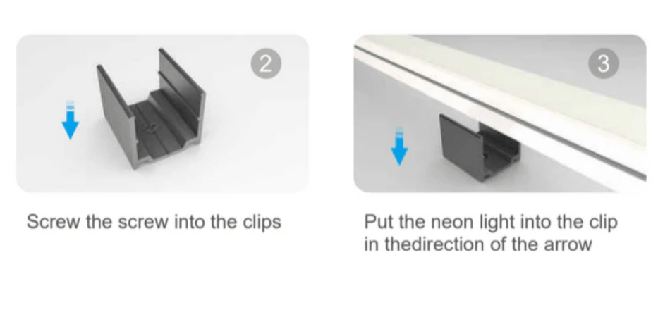 Neon Flex Mounting Clip (Pack of 12) - Blue Ridge Sign Supply Inc