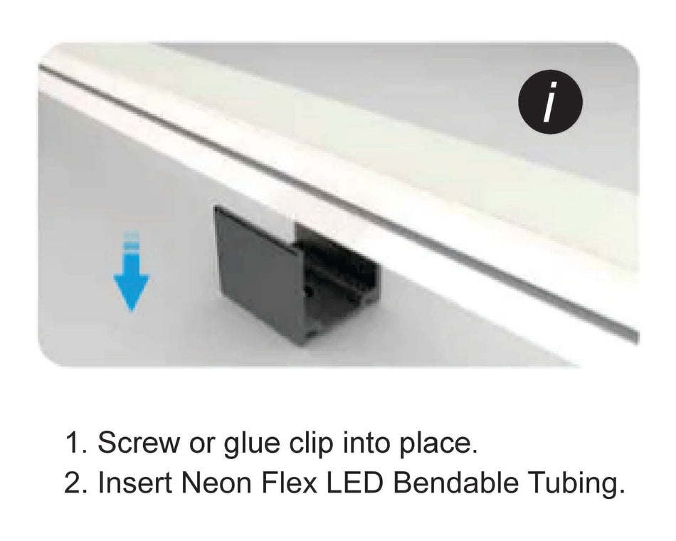 Neon Flex Mounting Clip (Pack of 12) - Blue Ridge Sign Supply Inc