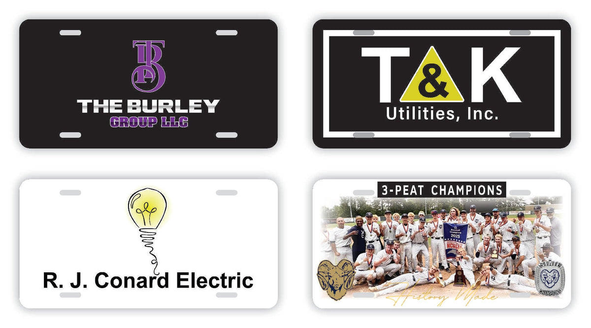 Printed License Plates - Blue Ridge Sign Supply Inc