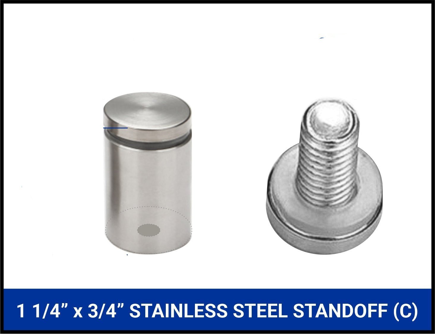 Stainless Steel Standoffs (4 Pack) - Blue Ridge Sign Supply Inc