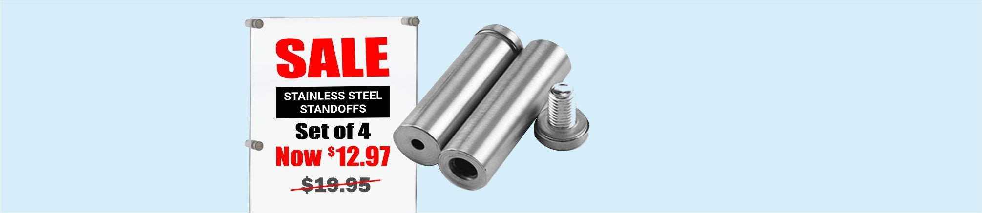 Stainless Steel Standoffs (4 Pack) - Blue Ridge Sign Supply Inc