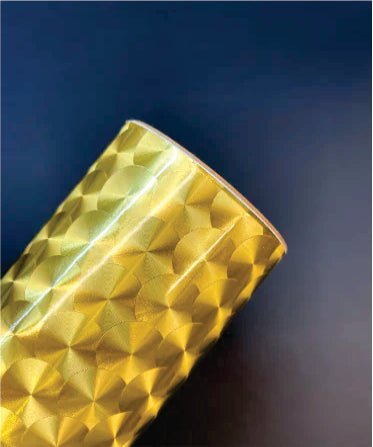 TrueCut Gold Large Engine Turn Adhesive Vinyl - Blue Ridge Sign Supply Inc