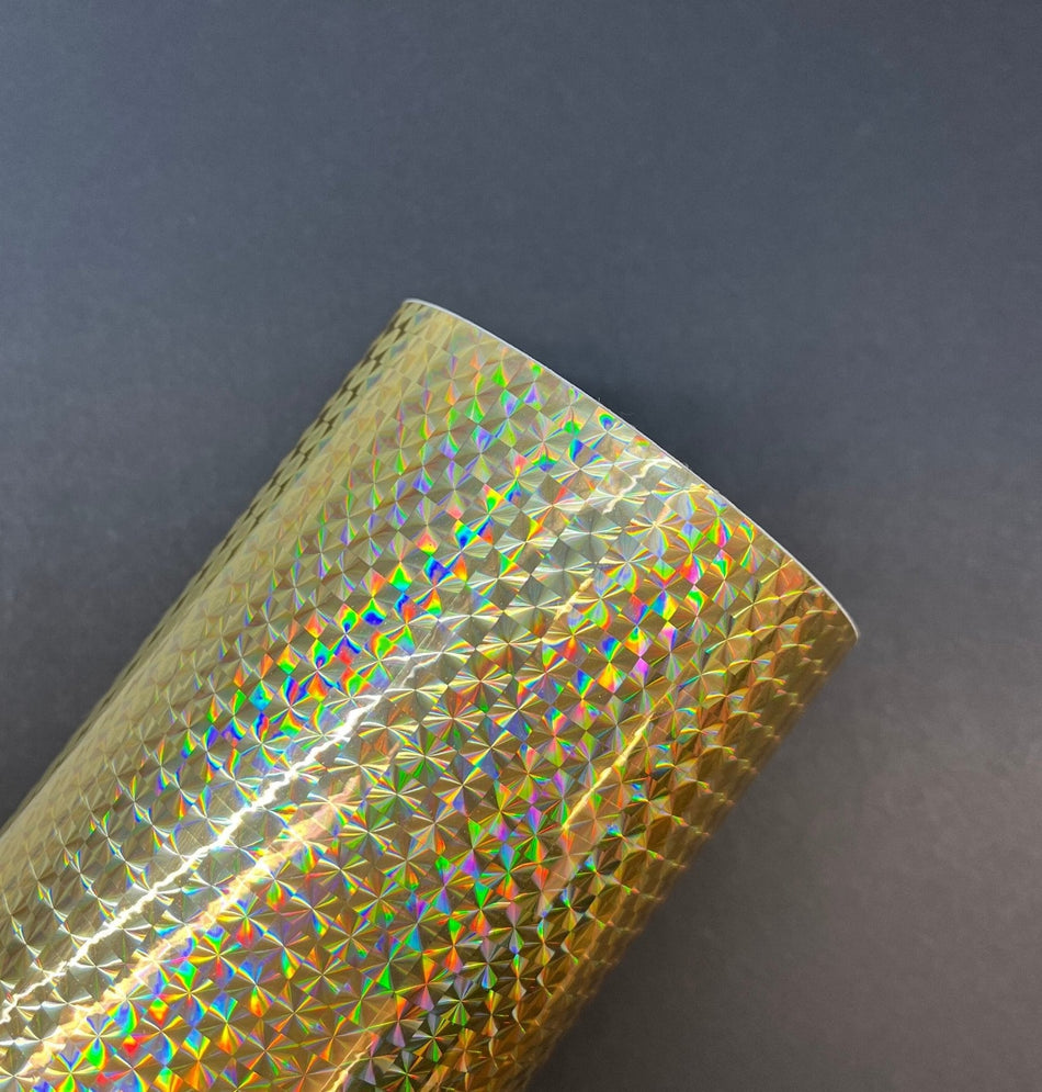TrueCut Gold Mosaic Holographic Adhesive Vinyl - Blue Ridge Sign Supply Inc