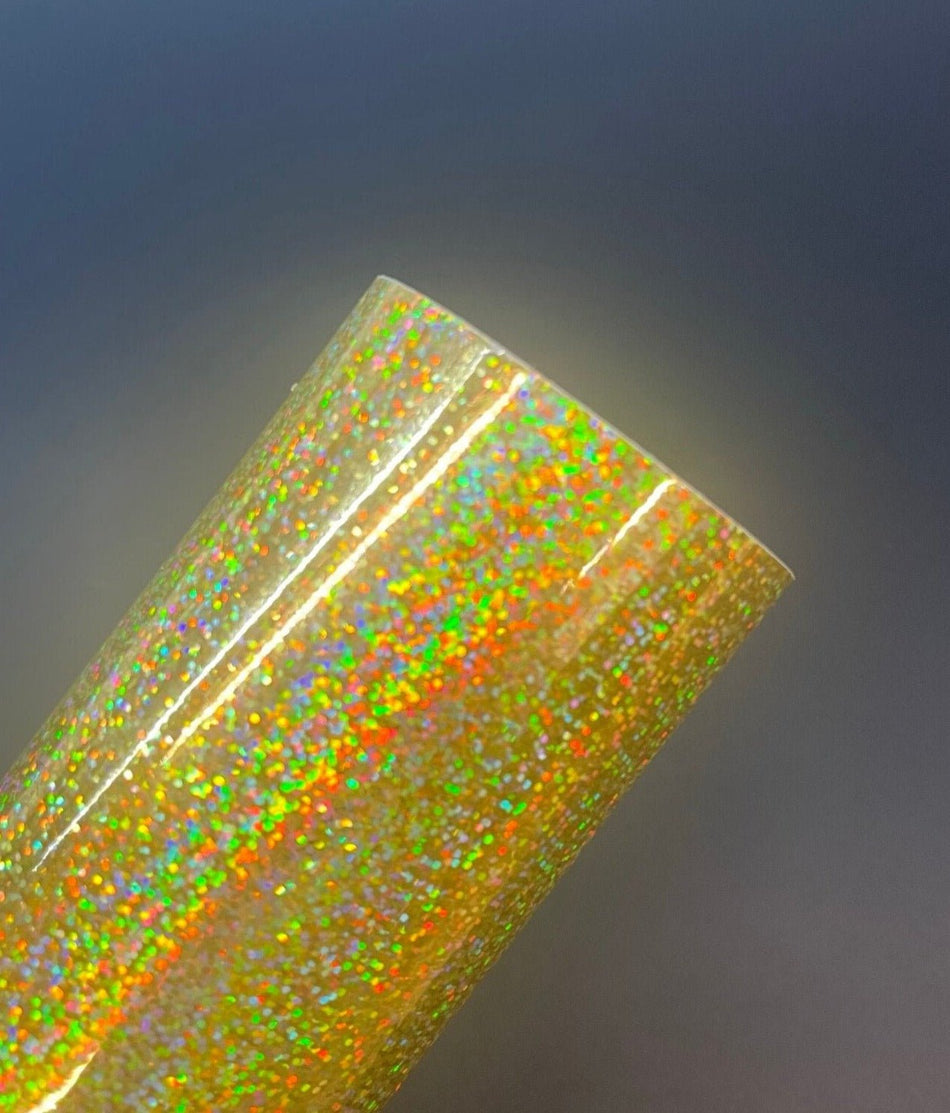 TrueCut Gold Sequins Holographic Adhesive Vinyl - Blue Ridge Sign Supply Inc