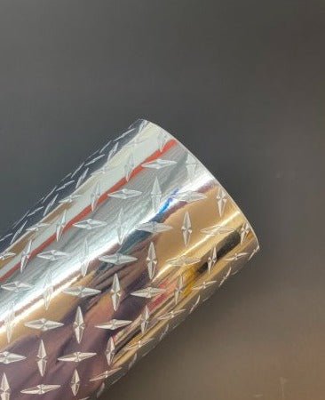 TrueCut Silver Diamond Plate Adhesive Vinyl - Blue Ridge Sign Supply Inc