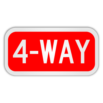 4-Way Stop Indicator Sign (R1-3)