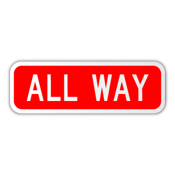 All Way Stop Indicator Sign (R1-4)
