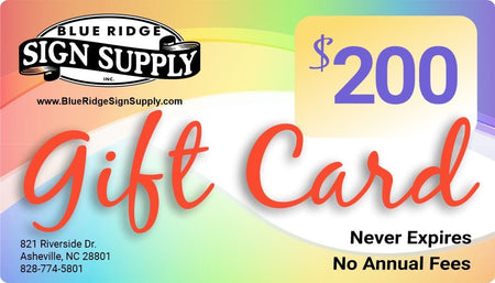 BRSS Gift Cards - Blue Ridge Sign Supply Inc