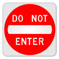 Do Not Enter Sign (R5 - 1) - Blue Ridge Sign Supply Inc