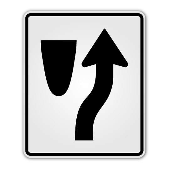 Keep Right Sign 24" x 30" (R4 - 7) - Blue Ridge Sign Supply Inc