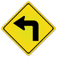 Left Turn Sign - Blue Ridge Sign Supply Inc