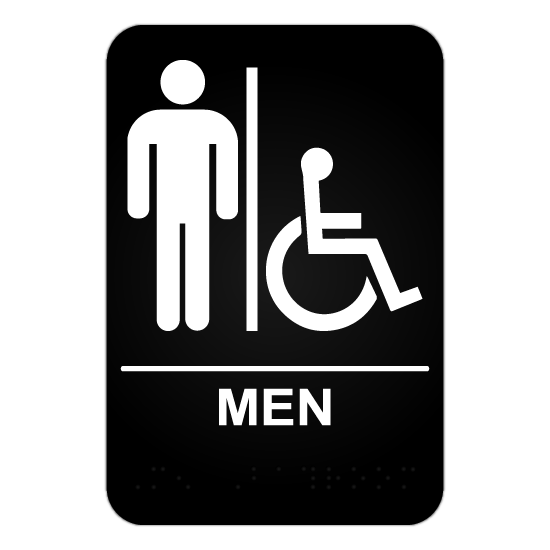 Men's Handicap Restroom ADA Sign