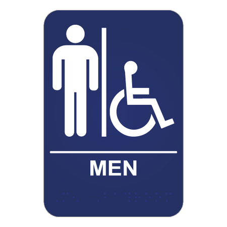 Men's Handicap Restroom ADA Sign - Blue Ridge Sign Supply Inc