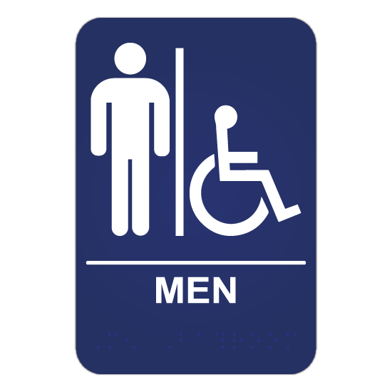 Men's Handicap Restroom ADA Sign - Blue Ridge Sign Supply Inc