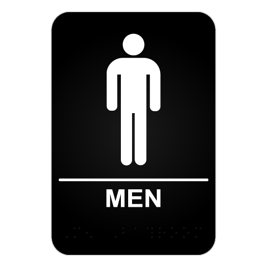 Men's Restroom ADA Sign - Blue Ridge Sign Supply Inc