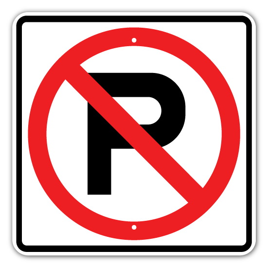 No Parking Sign 24"x24" (R8-3A)