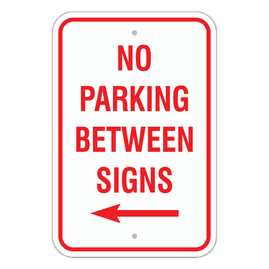 No Parking (Arrow Left)
