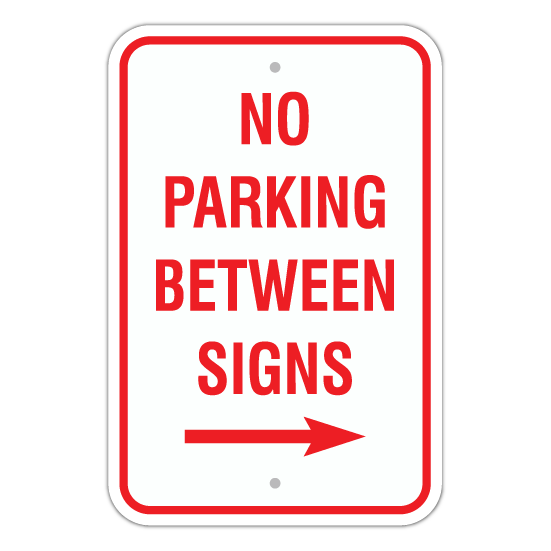 No Parking (Arrow Right) - Blue Ridge Sign Supply Inc