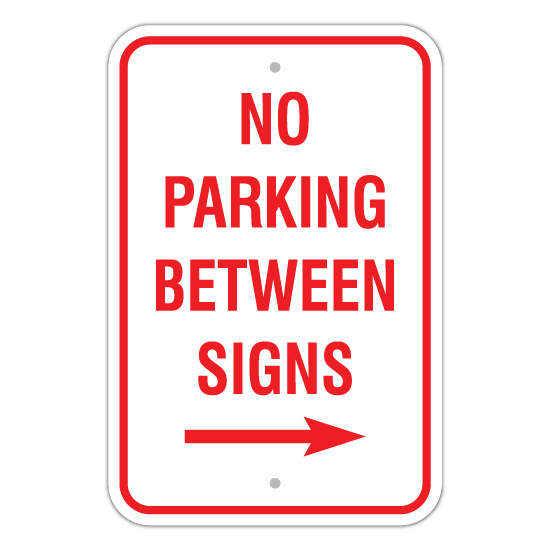 No Parking (Arrow Right)