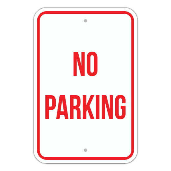 No Parking (Big Red Letters)