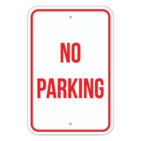 No Parking (Big Red Letters) - Blue Ridge Sign Supply Inc