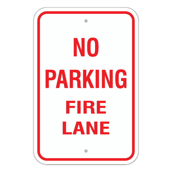 No Parking Fire Lane - Blue Ridge Sign Supply Inc