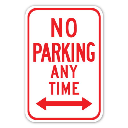 No Parking L & R Arrow Sign (R7 - 1D) - Blue Ridge Sign Supply Inc