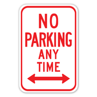 No Parking L & R Arrow Sign (R7 - 1D) - Blue Ridge Sign Supply Inc