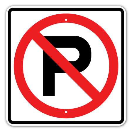 No Parking Sign 24"x24" (R8 - 3A) - Blue Ridge Sign Supply Inc
