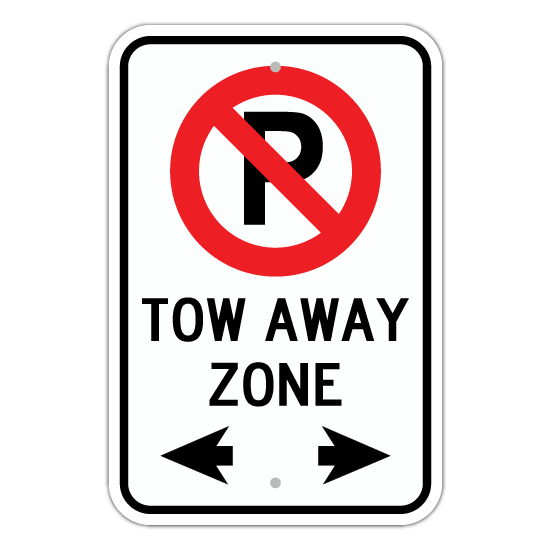 No Parking Tow Away Zone