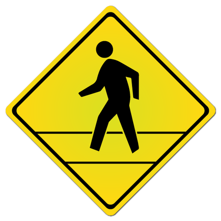 Pedestrian Crossing Warning Sign (W11 - A2) - Blue Ridge Sign Supply Inc