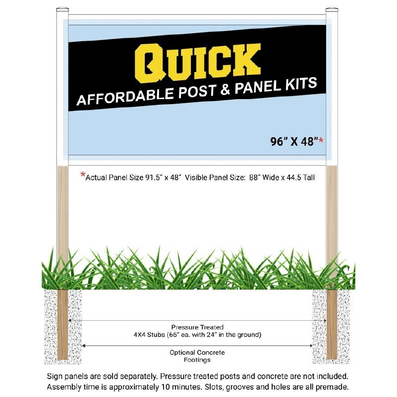 Quick Post & Panel Kit - Blue Ridge Sign Supply Inc