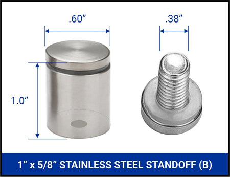 Stainless Steel Standoffs (4 Pack) - Blue Ridge Sign Supply Inc