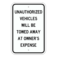 Unauthorized Vehicles Towed - Blue Ridge Sign Supply Inc
