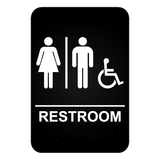 Unisex Handicap Restroom ADA Sign – Blue Ridge Sign Supply Inc