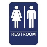 Unisex Restroom ADA Sign - Blue Ridge Sign Supply Inc